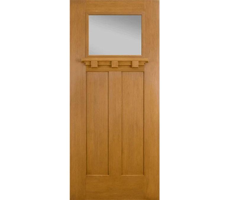 Worcester Craftsman Light Fiberglass Entry Door